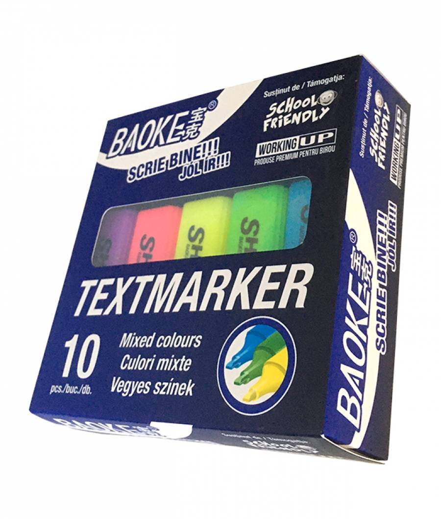 Textmarker BAOKE CLASIC 10buc culori MIXTE ETMMP4904X-2.jpg