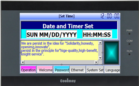 Display controler logic programabil cu interfata grafica TK8050H