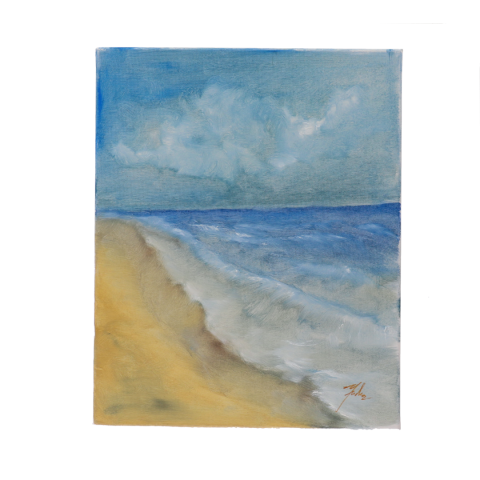 Pictura in ulei pe panza cu sasiu de lemn "Nostalgia în Amurg" 40X50cm