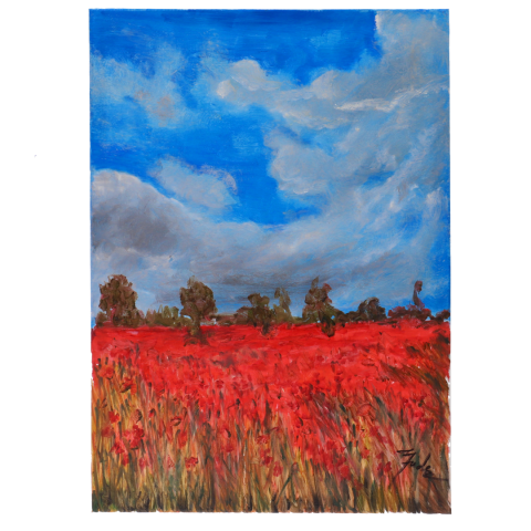 Pictura in ulei pe panza cu sasiu de lemn "Nostalgia în Amurg" 50x70cm