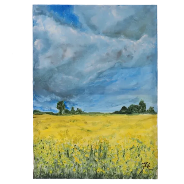 Pictura in ulei pe panza cu sasiu de lemn "Nostalgia în Amurg" 50x70cm