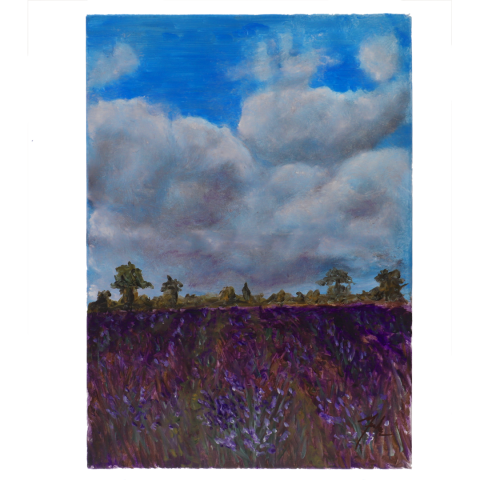 Pictura in ulei pe panza cu sasiu de lemn "Nostalgia în Amurg" 50x70cm
