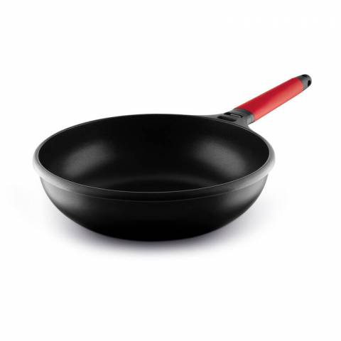 Tigaie wok inductie 28 cm antiaderenta maner rosu premium